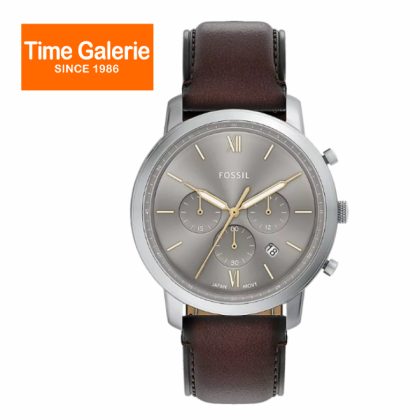 Fossil FS6129 Neutra Chronograph Brown Leather 44mm Analog Men Watch